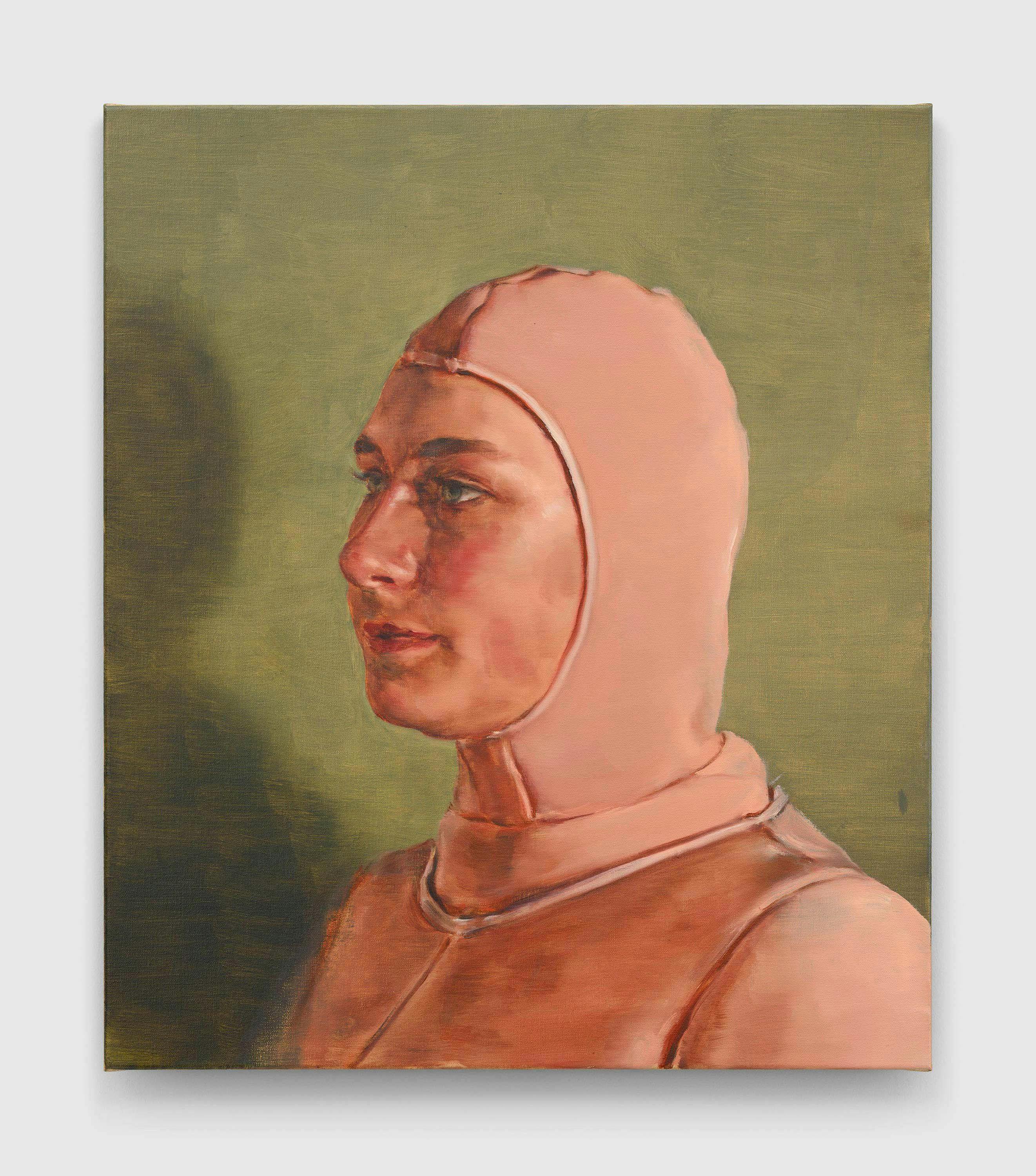 A painting by Michaël Borremans, titled The Acrobat, dated 2021.